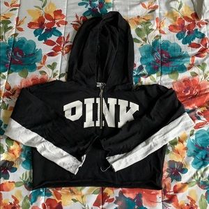 VS Pink Cropped Hoodie